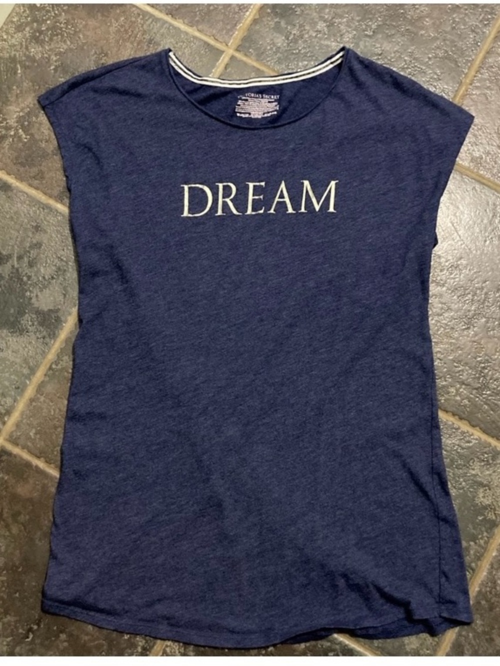 Victoria's Secret Navy 'DREAM' Sleep Tee Women’s Size M